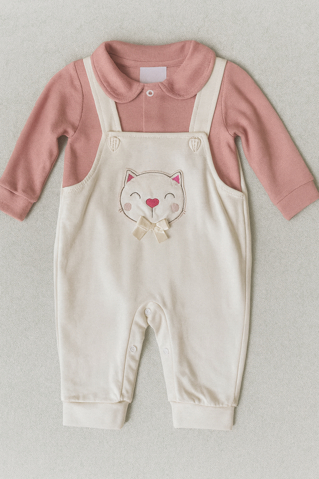 MACACÃO ROSE GATINHO MENINA